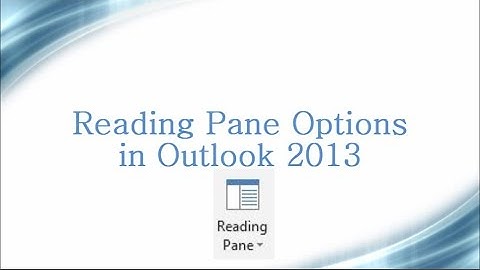 How to turn off Auto Read Option in Outlook 2013 | Reading Pane