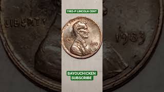 1983-P 1c Struck on a silver planchet ERROR COIN WORTH BIG MONEY....