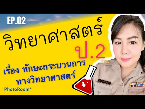 วิทยาศาสตร์ ป.2 ep.02 เรื่อง ทักษะกระบวนการวิทยาศาสตร์ (พร้อมใบงาน)