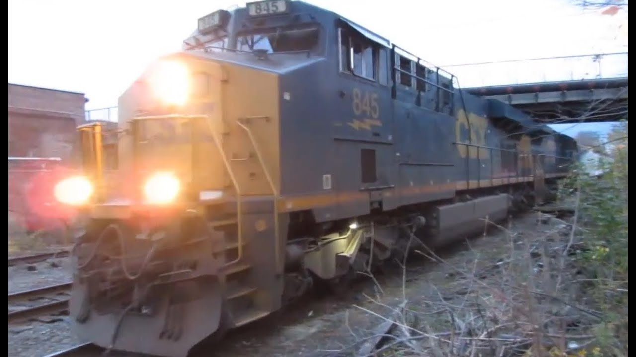CSXT 845, CSXT 5115 in Lowell - Pan Am POSE - YouTube