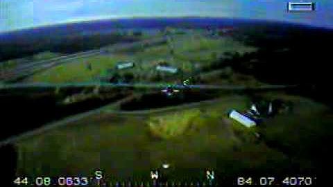 fpv osd rc easy star   my first  flight with video glasses on.