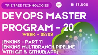 #DevOps Master Program |Week 08/09 | Part-11 | Jenkins Multi-Branch Pipeline with Git and GiHUb[APP]