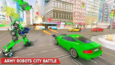 Army Bus Robot Transform Wars - Car Fighting Game - Android Gameplay#4