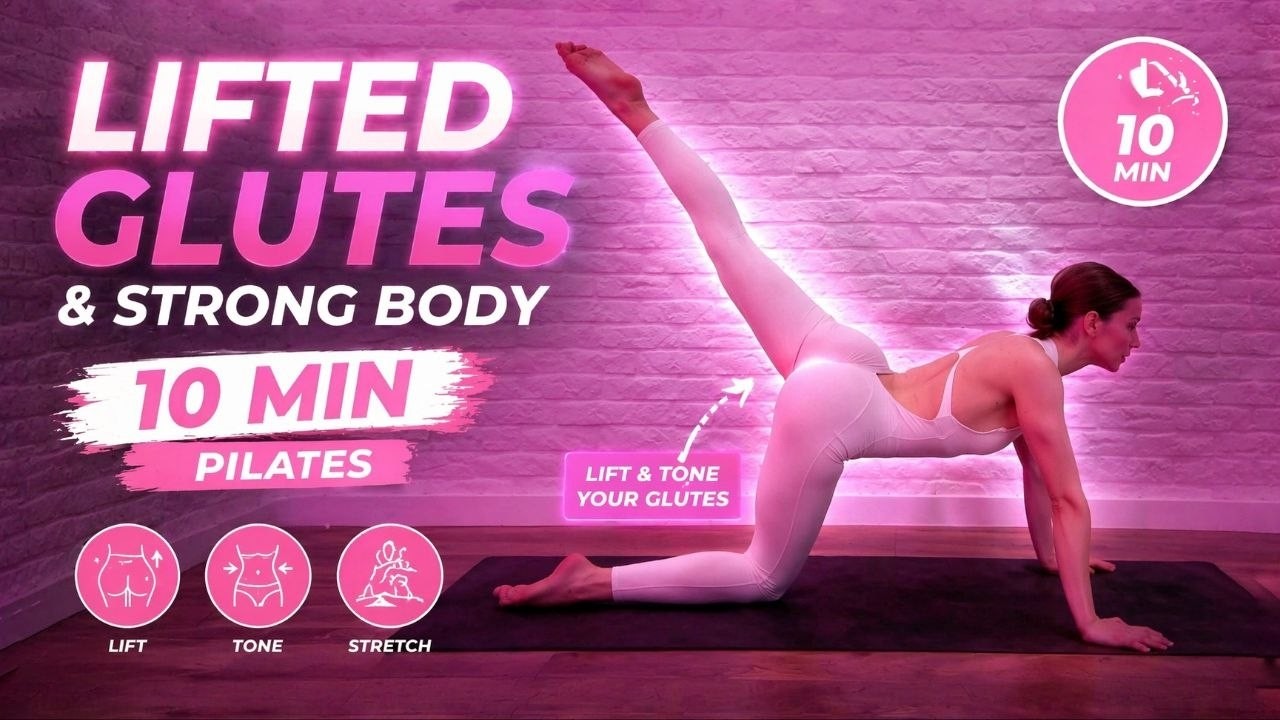 Lifted Glutes & Strong Body 💗 10 Min Pilates - YouTube