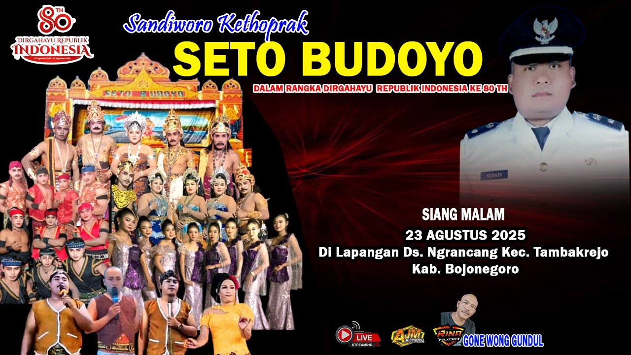 🔴 SW. MLM KETHOPRAK '' SETO BUDOYO '' HUT KE 80 THN ''  DS.NGRANCANG KEC.TAMBAKREJO KAB.BOJONEGORO