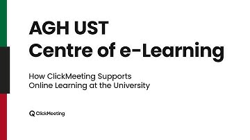ClickMeeting & Moodle - tools for education. AGH UST Case Study