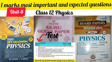 12 Physics Unit-8 | 1 marks important questions | #physics #atom_and_nuclei #Pseb #Rimplemam