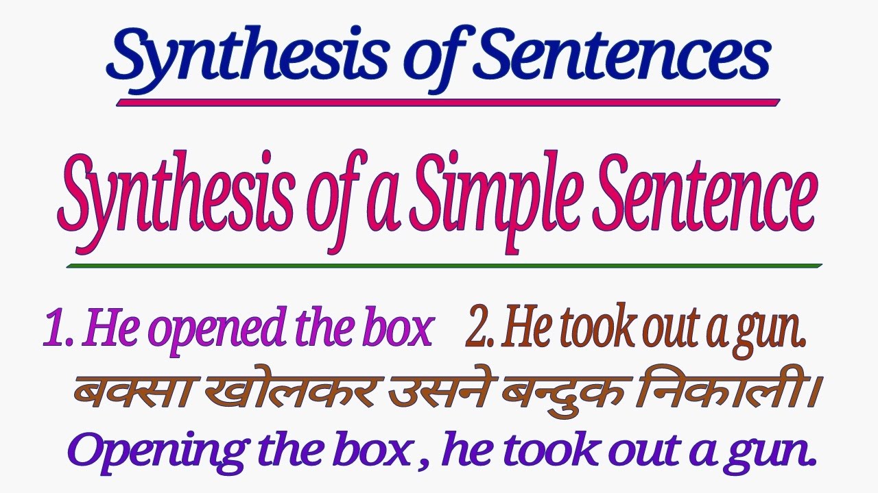 synthesis-of-sentences-synthesis-of-a-simple-sentence-in-english-grammar-in-hindi-youtube