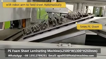 PE Foam Sheet Laminating Machine | XLPE Foam Plank Hot Air Laminator