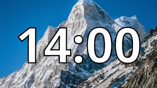 14 Minute Timer | Snowy Mountains | NO Music