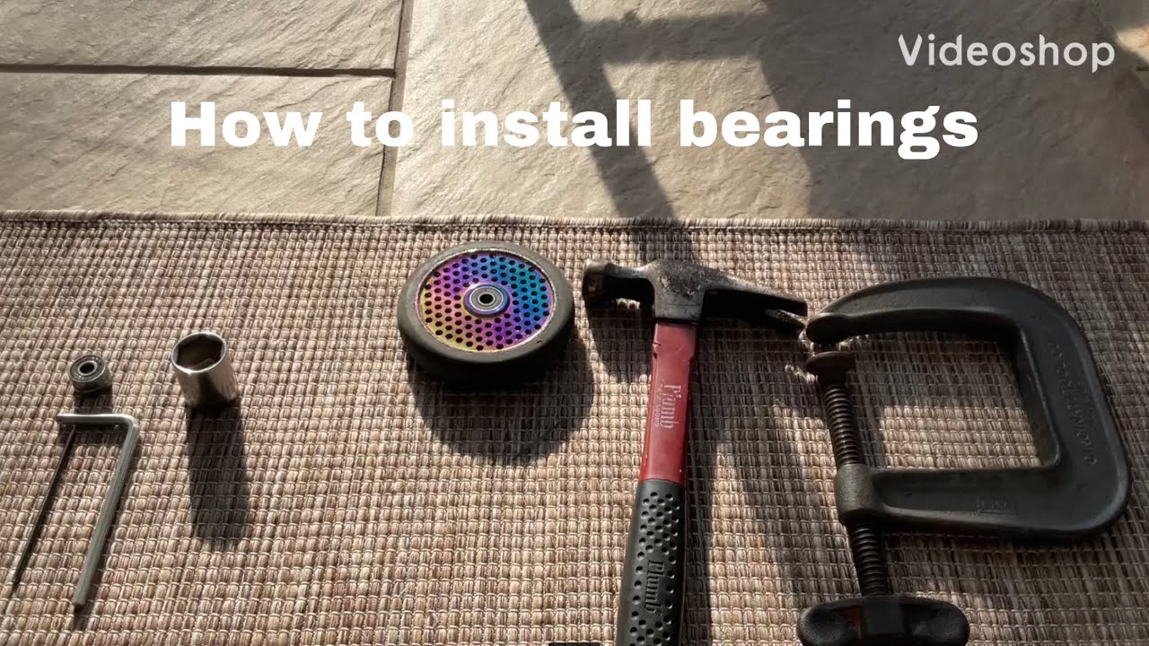 How to install bearings on a scooter wheel YouTube
