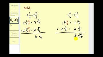 Adding Mixed Numbers