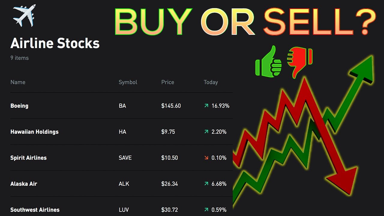 Airline Stocks To Buy Now Or Sell? (List + Analysis) YouTube
