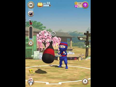 Clumsy ninja training session with (THE SHADOW) punch bag