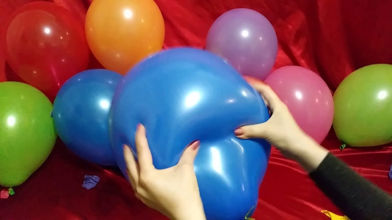 LOTS OF COLORFUL BALLOONS POP! YouTube