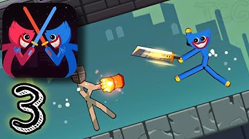 Poppy Stickman Fighting - Desert 2 - Gameplay Walkthrough (Part 3) [Android]