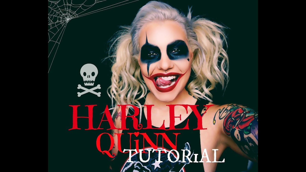 HARLEY QUiNN HALLOWEEN LOOK MAKEUP TUTORIAL YouTube