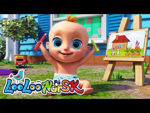 Tegne-Sangen + Flere Barnesanger 🤩 Norske Visesanger for Barn - LooLoo Kids