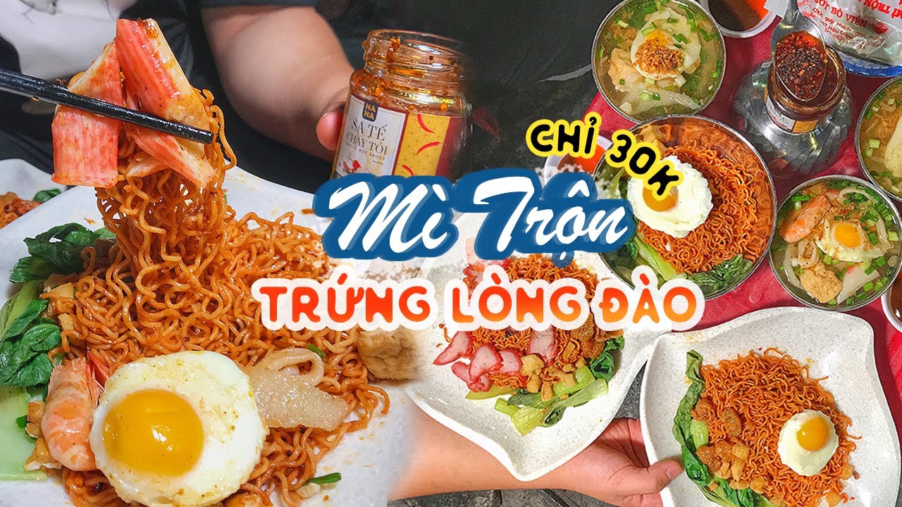 đia điểm ăn uống New 2022 Cay đậm đà MÌ TRỘN TRỨNG LÒNG ĐÀO ngon bùng cháy ở quận 6 | Địa điểm ăn uống