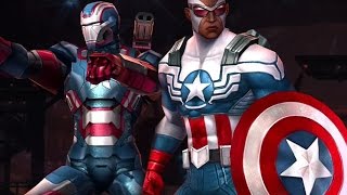 Marvel: Future Fight - Iron Patriot & Falcon Captain America NEW Suits/Uniform screenshot 1
