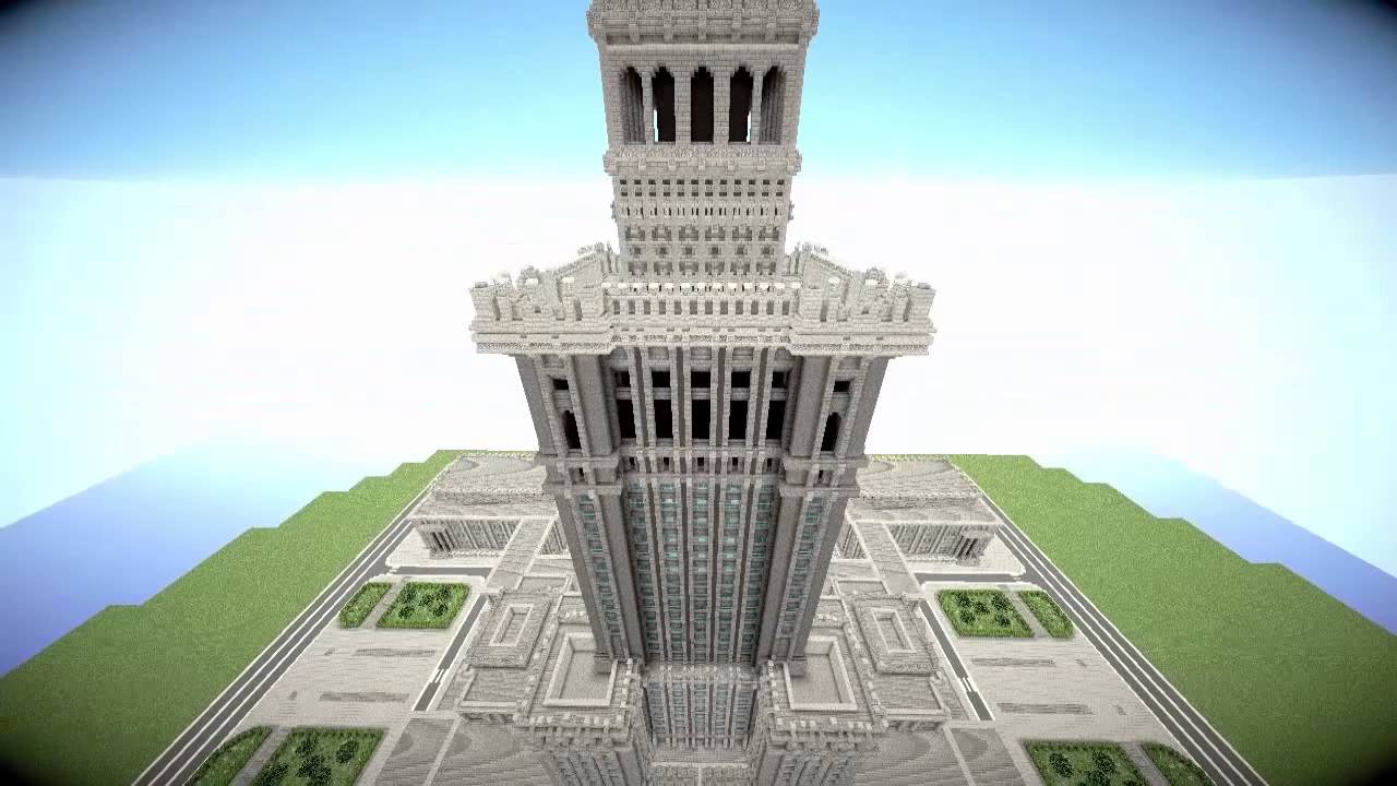 Minecraft - Pałac Kultury i Nauki - 400 000+ Bloks - YouTube