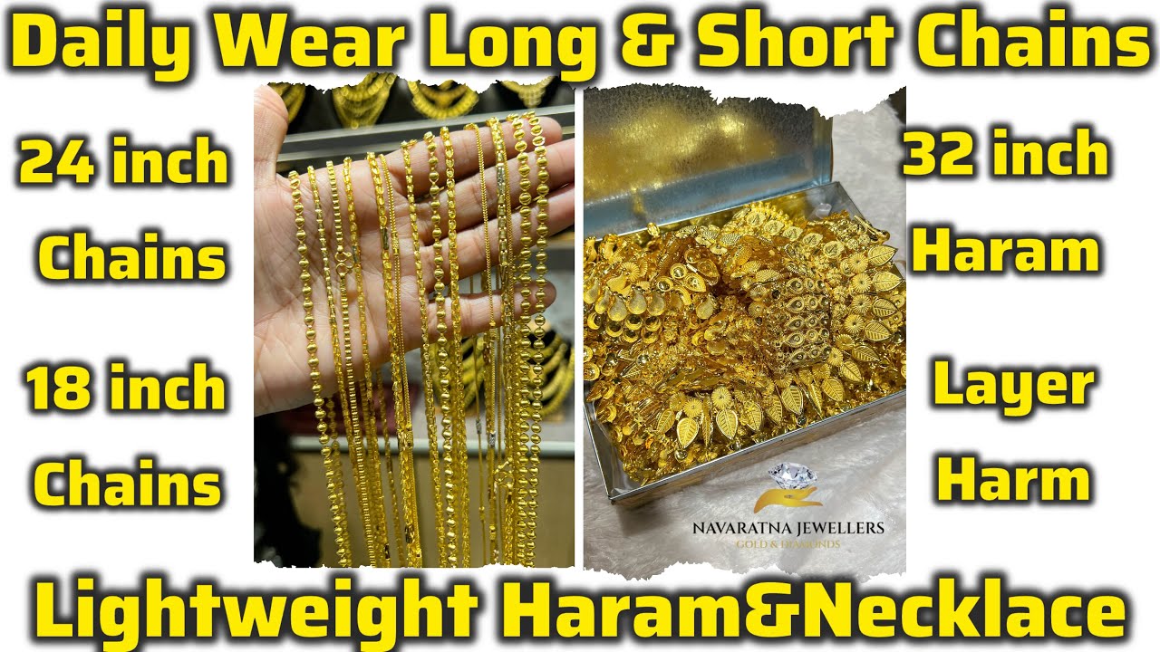 Daily Wear Long & Short Chains / Longa Haram Layer Haram Dollar Haram 916 HUID 