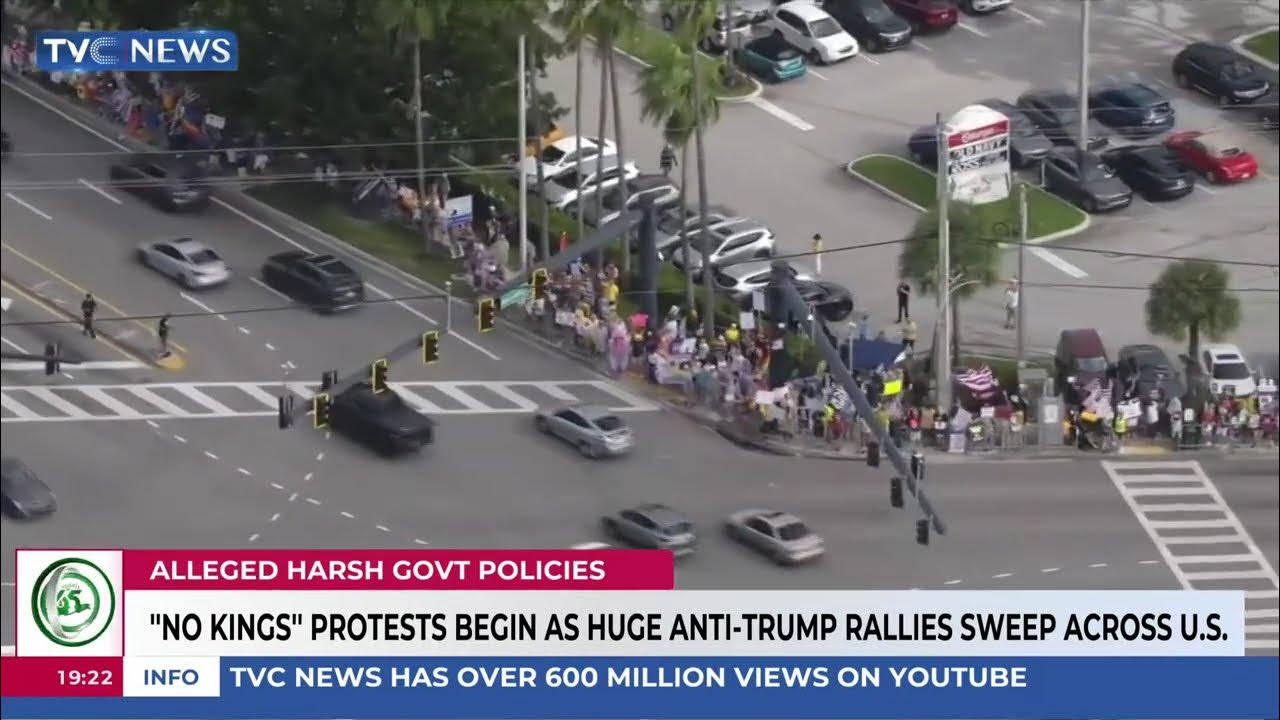 "No Kings" Protest Begin As Huge Anti-Trump Rallies Sweep Across US