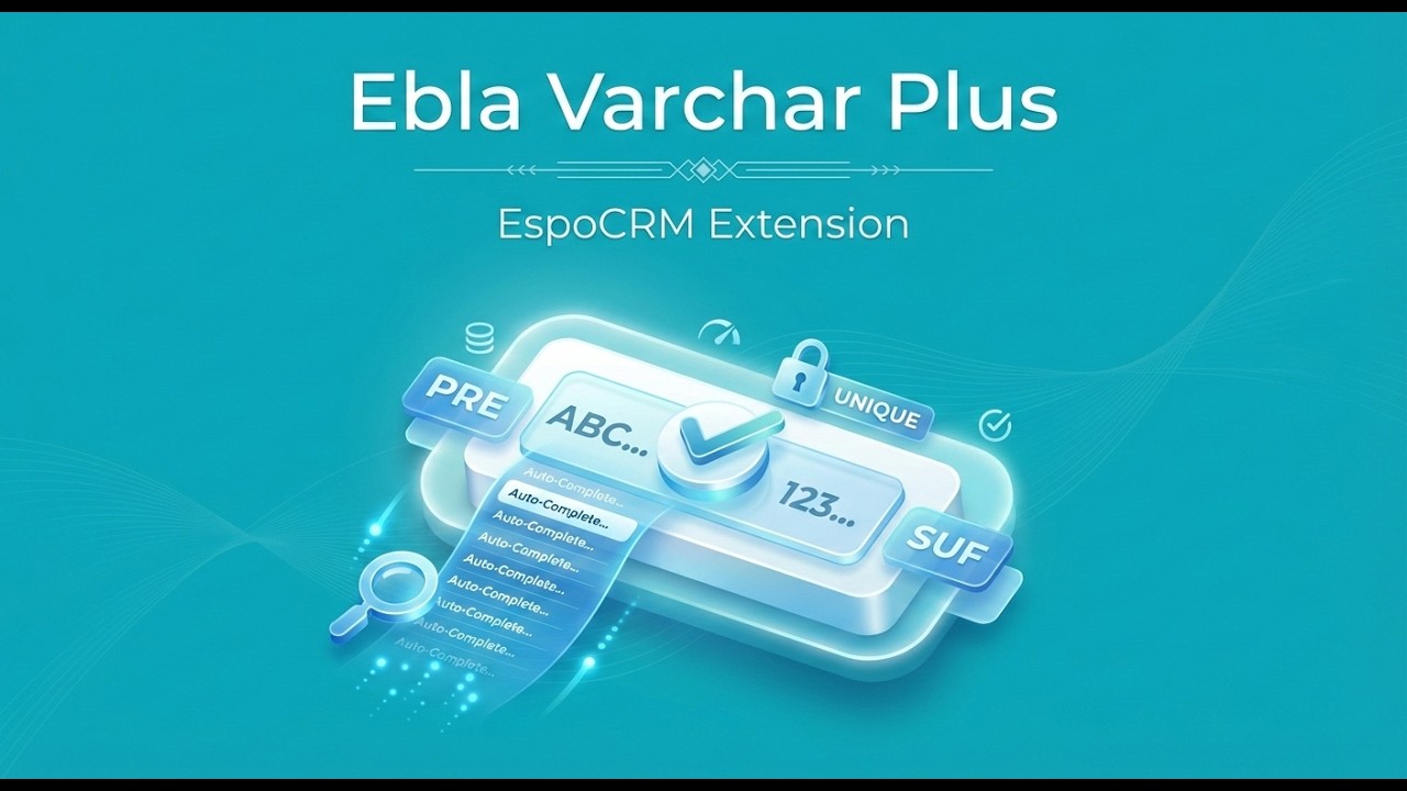 EspoCRM Extension: Ebla Varchar Plus - YouTube