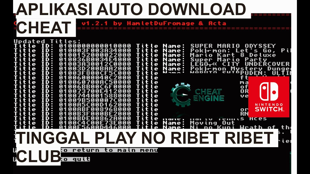 CARA CHEAT NINTENDO SWITCH AUTO DOWNLOAD YouTube