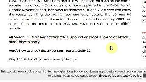 GNDU Results 2020 for BA, B.Sc, B.com and others to be released soon at gndu.ac.in, here