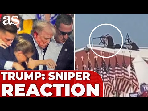 SNIPER REACTS during SUSPECTED TRUMP ASSASINATION attemp WHILE DONALD TRUMP WAS SPEAKING