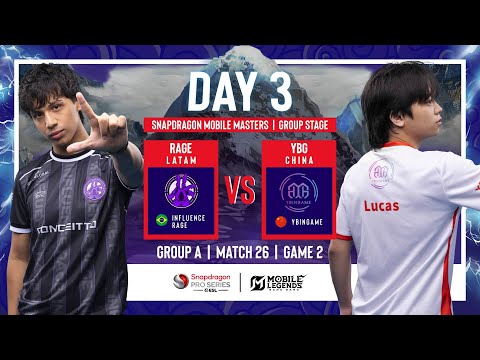 RAGE VS YBG | SPS Mobile Masters Group Stage | MLBB | Day 3 | Group A Match 26 Game 2