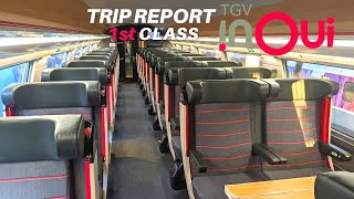 First Class on the TGV inoui High Speed Train from Brest to Paris