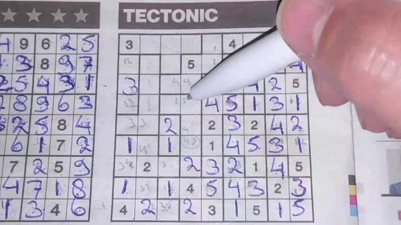  724 Monday Tectonic Sudoku Puzzle Bonus Extra Edition 04 27 2020 