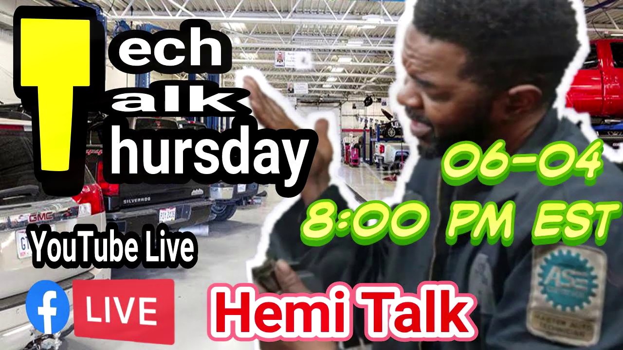 Tune into the LIVESTREAM TTT Tech Talk Thursday, will touch on the Hemi ...