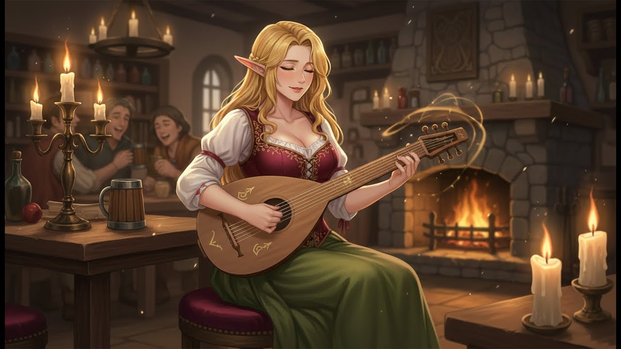 D&D Tavern Ambience | Cozy Medieval Inn with Warm Candlelight