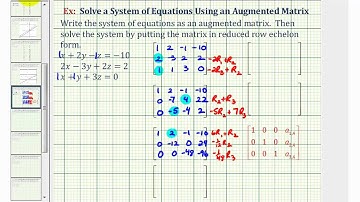 (New Version Available) Ex: Solve a System of Three Equations Using an Augmented Matrix (RREF)