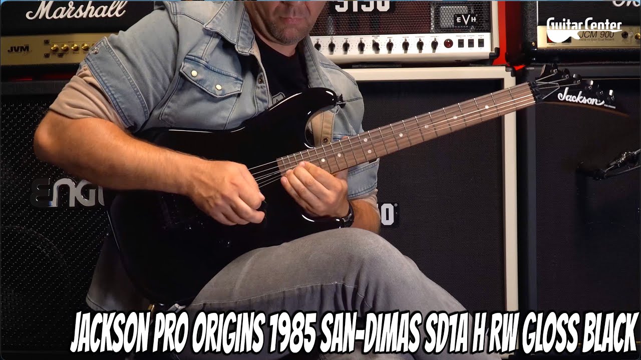 Jackson Pro Origins 1985 San Dimas SD1A H RW Gloss Black - powrót do przeszłości | TV Guitar Center