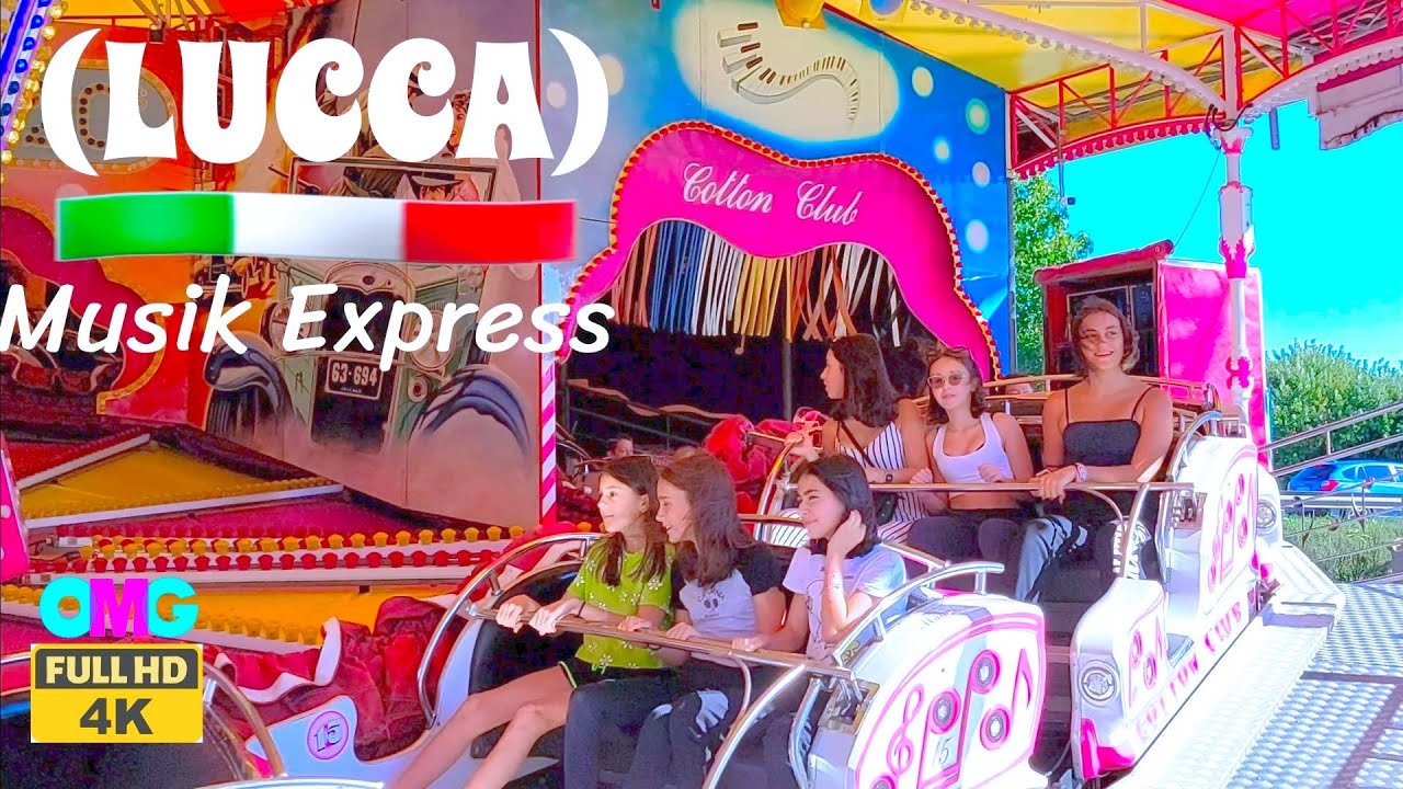 Settembre Lucchese Musik Express 🇮🇹 Lunapark | Giostre 2022 [4K] Toscana