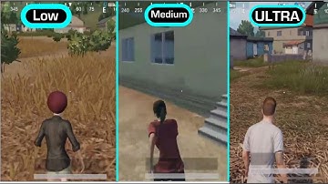 PUBG MOBILE LOW vs MEDIUM vs ULTRA GRAPHICS COMPARISON (iOS/Android) HD