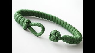 How to Make a Simple Quick Deploy Single Strand Knot and Loop Paracord Survival Bracelet-CbyS