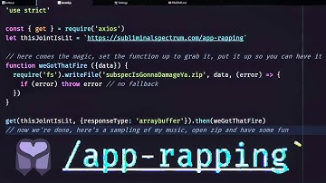 Rapping JavaScript source code over Wu-Tang Clan beat (Tearz) by Subliminal Spectrum
