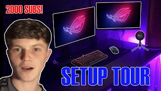 MY GAMING SETUP TOUR FOR 2000 SUBSCRIBERS! THANK YOU