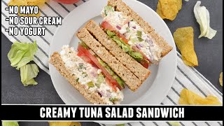Creamy No Mayo Tuna Salad Sandwich