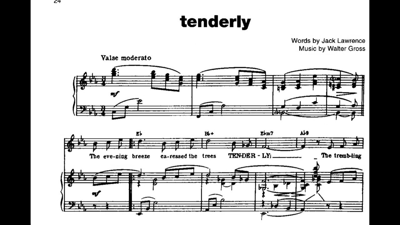 Tenderly - piano accompaniment