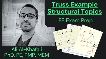 FE Exam Prep. - Truss Example (Section Method) - Structural Engineering