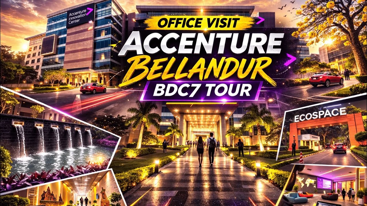 Accenture Bellandur BDC7 Office Tour 😍| Ecospace Bangalore Campus Visit