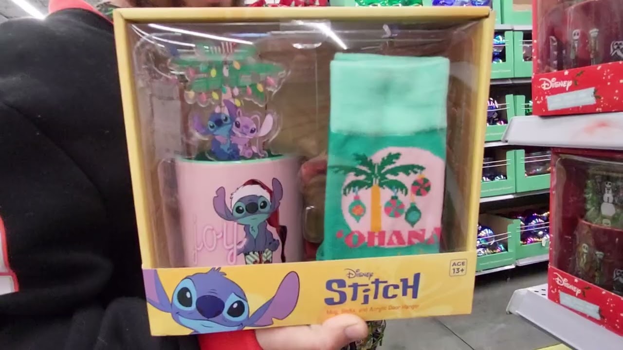 Набор праздничных подарков от Stitch — вешалка на дверь в виде кружки и носков — Disney Stitch с ...