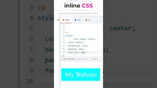 inline CSS  #coding #programming #csstutorial