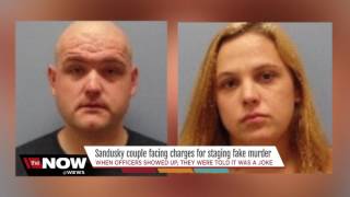 Sandusky couple charged after using ketchup to stage murder scene, sending photos to relatives